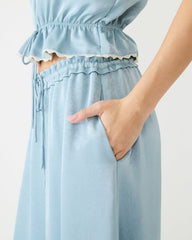 ROAN Dusty Blue Tie-Front Parachute Women's Pants