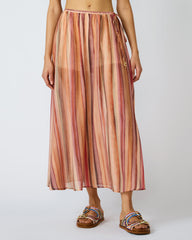 SHILLOH Stripe Detail Flowy Women's Maxi Skirt