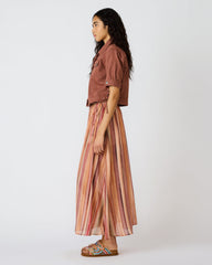 SHILLOH Stripe Detail Flowy Women's Maxi Skirt