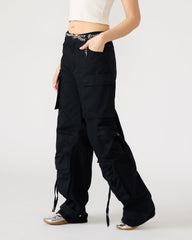 DUO Black Women's Utility Cargo Pants