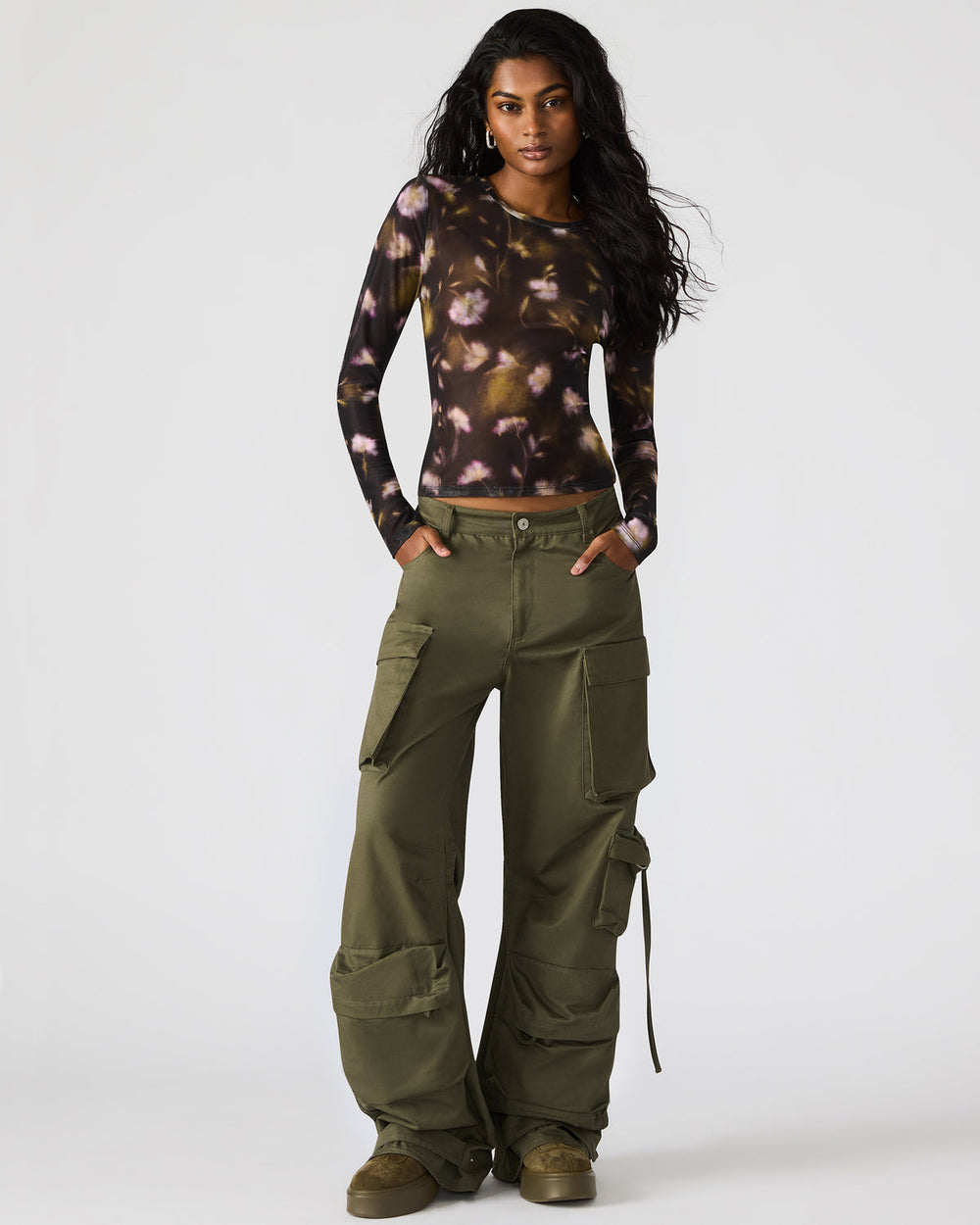 DUO Olive Women's Utility Cargo Pants