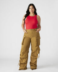 DUO Khaki Women's Utility Cargo Pants