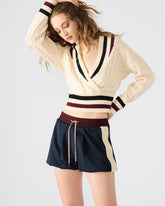 DAISY Midnight Athletic Tie-Front Matching Set Women's Shorts