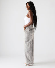 ERAS Fog Rhinestone Embellised Straight-Leg Denim Women's Jeans