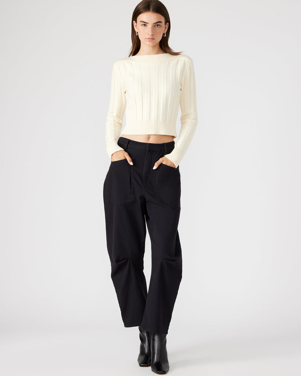 HANIEL Black Women's Barrel Leg Pant