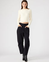 HANIEL Black Women's Barrel Leg Pant