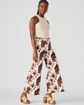 HARLI Brown Cow Print High-Rise Denim Women's Jean
