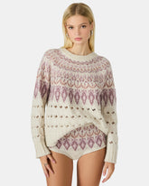 SUZETTE Multi Women's Fair Isle Long-Sleeved Pullover Sweater