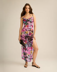 DAZEY FIELDS MULTI BIKINI COVER-UP Flowy Mesh Women's Swim Cover-Up