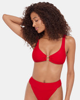 SLEEK 'N CHIC BIKINI TOP CHERRY Women's Bikini Top