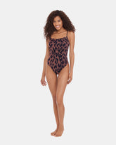 STATIC LEOPARD ONE PIECE SWIMSUIT Low-Back Women's One-Piece Swimsuit