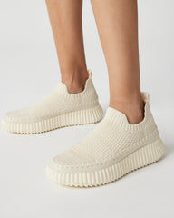 SAMARAH Beige Low Top Slip On Sneaker | Women's Sneakers