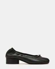 CYRA Black Leather Split Toe Tabi Women's Heel