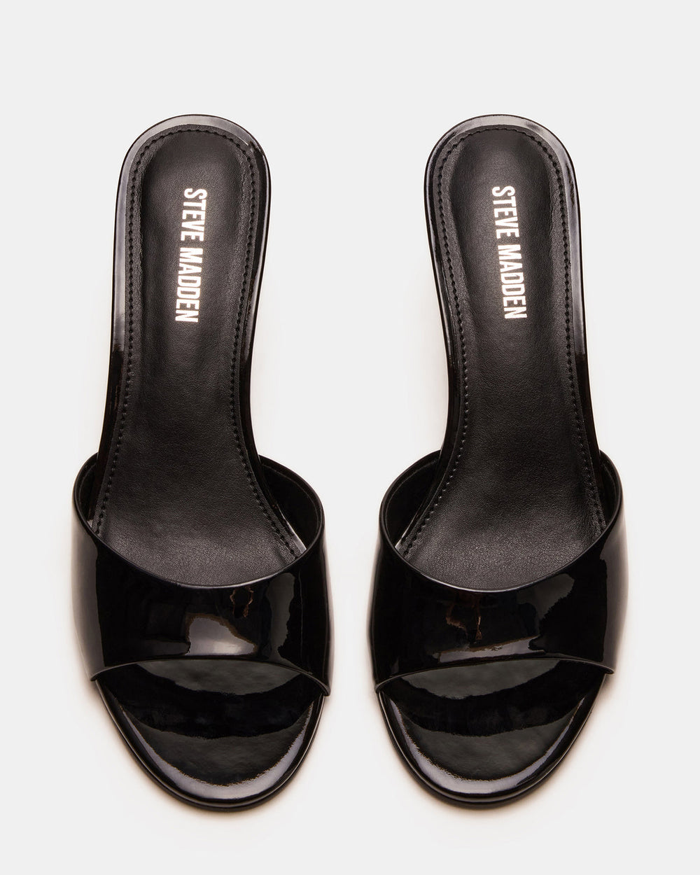 KENDRIX Black Leather Women's Mule Heel