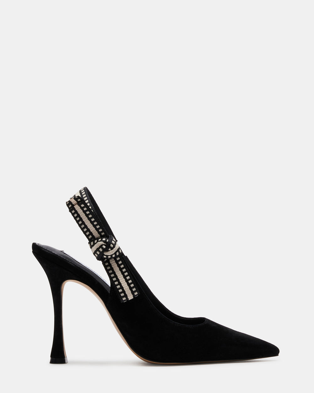 BRI Black Suede Slingback Pump Women's Heel