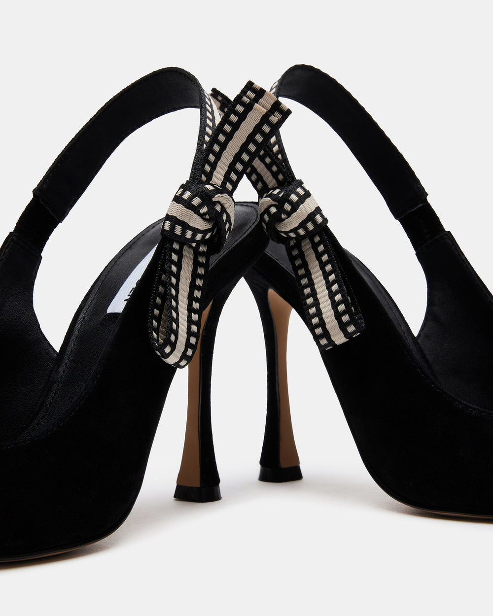 BRI Black Suede Slingback Pump Women's Heel