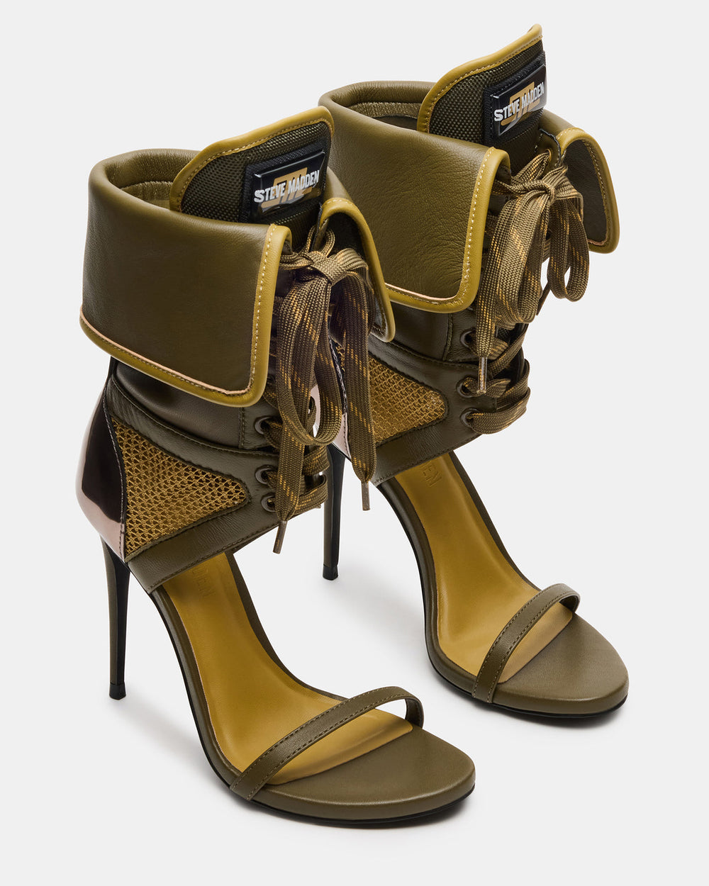 CASELLA Olive Open-Toe Stiletto Lace-Up Women's Heel