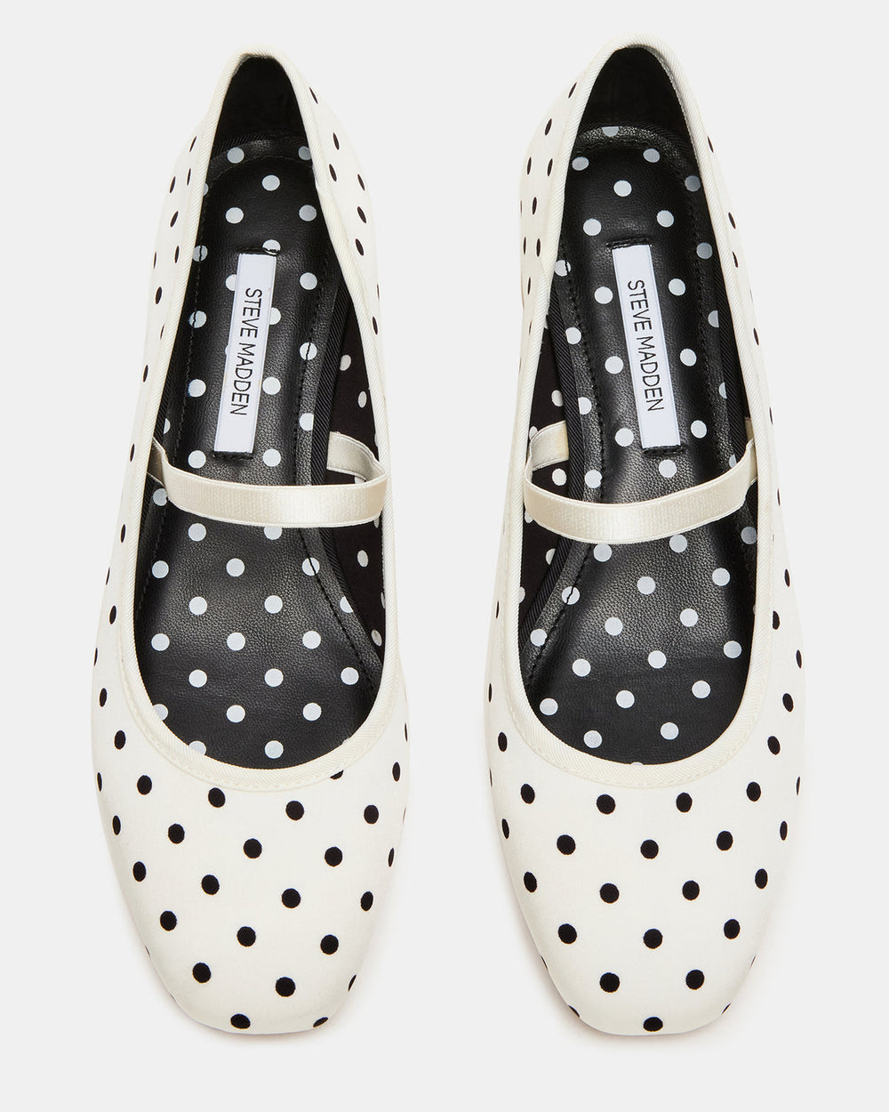 MURAL Polka Dot Mary Jane Block Heel Square-Toe Women's Heel