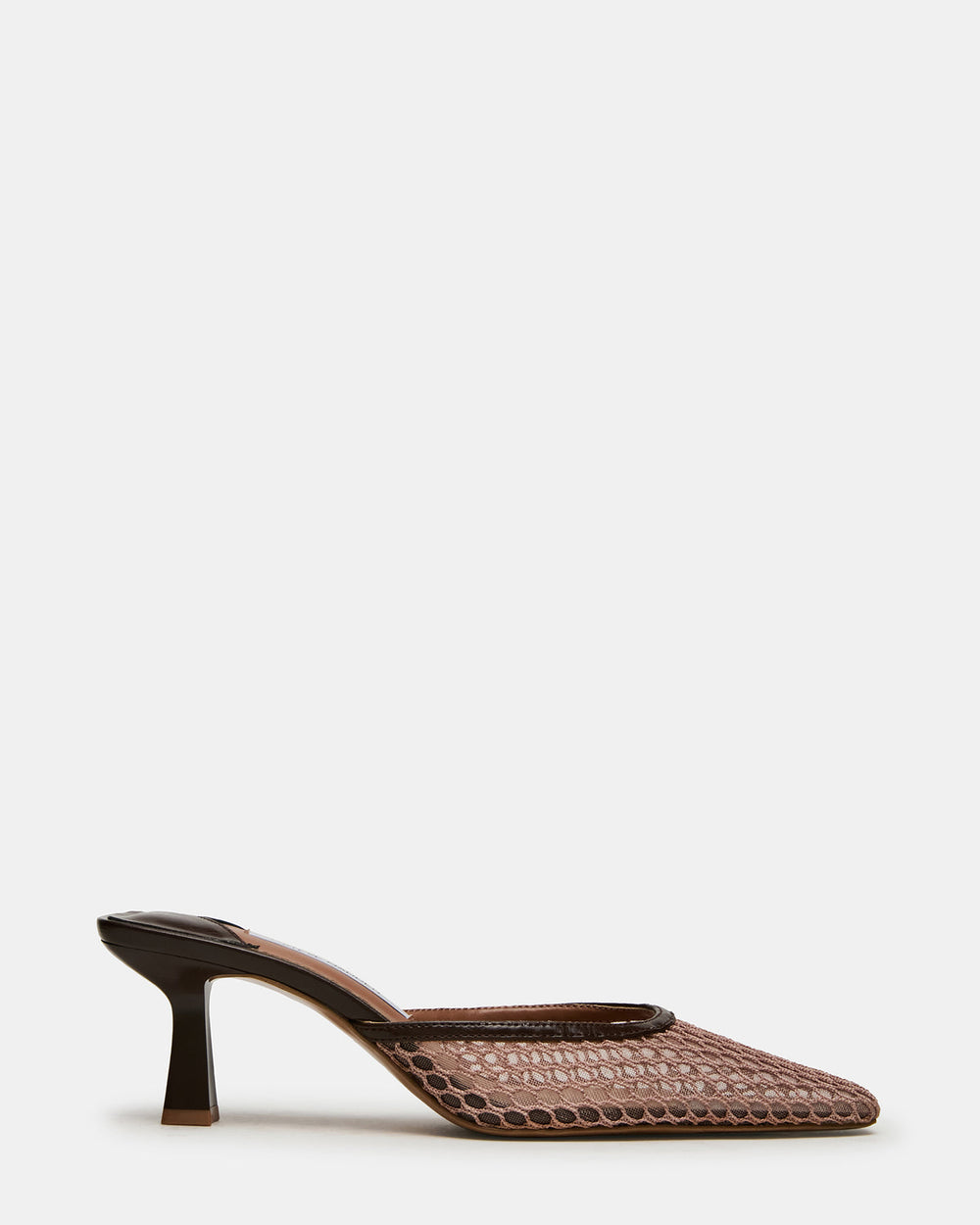 ALYSE Mocha Mesh Square-Toe Mule Women's Kitten Heel