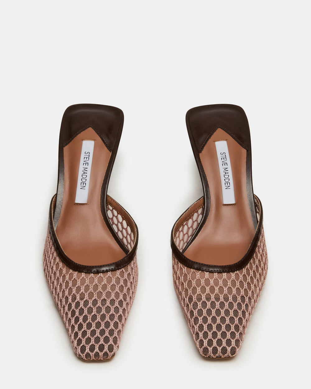 ALYSE Mocha Mesh Square-Toe Mule Women's Kitten Heel