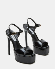 COLOGNE Black Patent Platform Stiletto Women's Heel