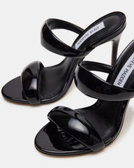 SATURN Black Stiletto Mule Women's Heel