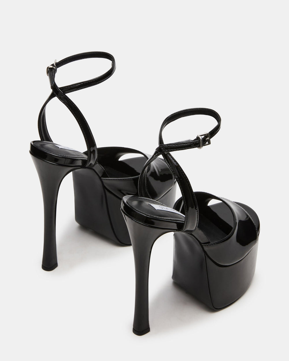OLYSSIA Black Platform Stiletto Ankle Strap Women's Heel