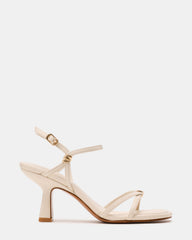 POSY Bone Gold-Detail Strappy Square-Toe Women's Heel