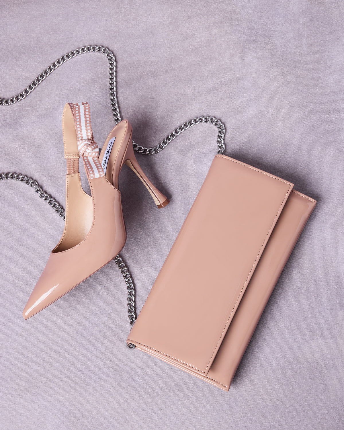 BRI HEEL AND JULIANA BAG BLUSH PATENT BUNDLE | Matching Shoe And Bag
