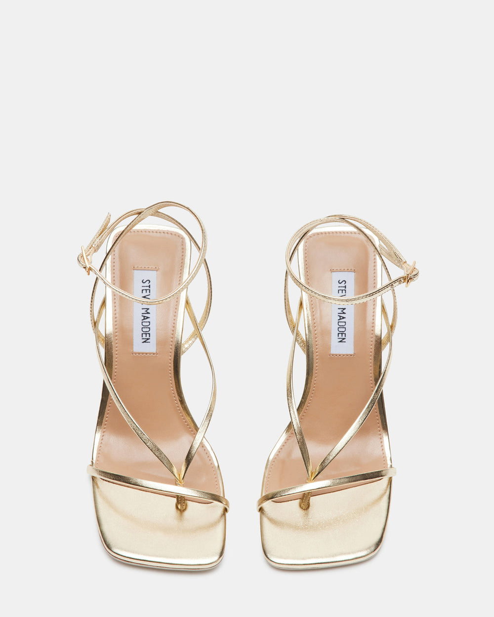 ANNIE Champagne Women's Strappy Square Toe Heel