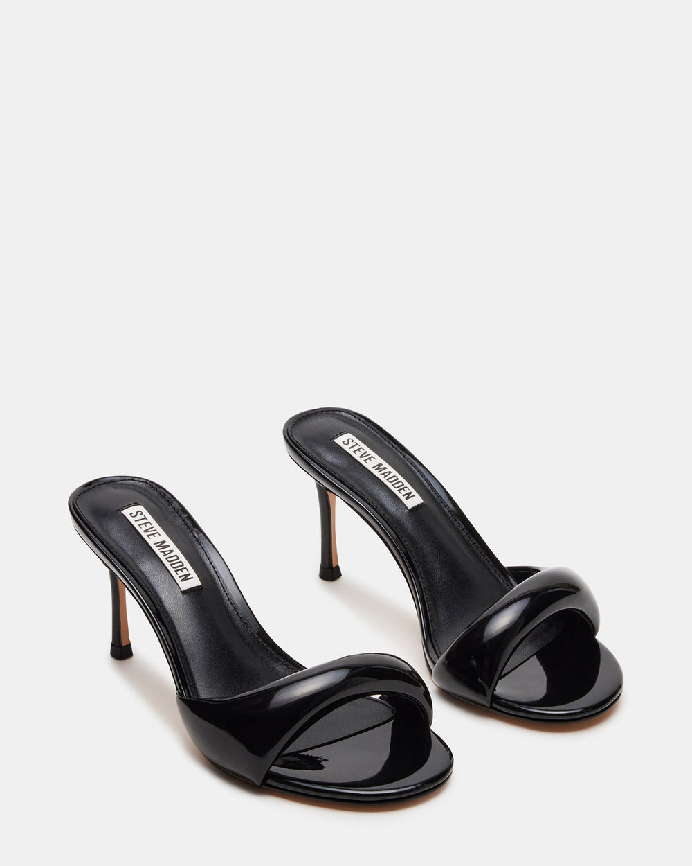 KIERAN Black Patent Mule Heel | Women's Heels