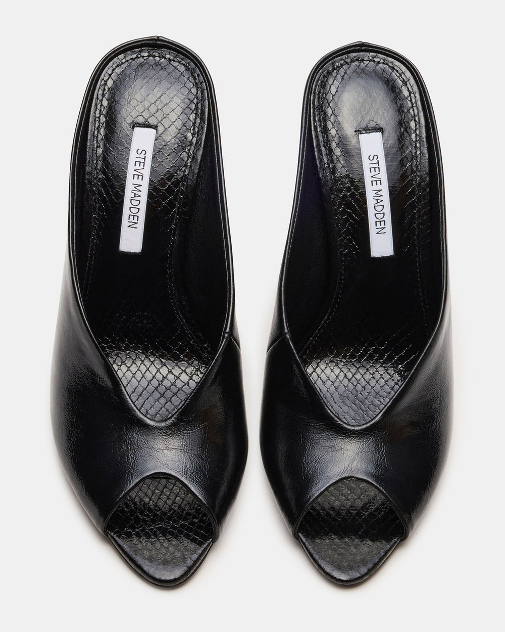 AGAZE Black Peep-Toe Stiletto Women's Heel