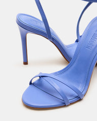 JYPSEY Blue Leather Strappy Stiletto Women's Heel