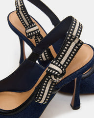BRI Dark Denim Slingback Pump Women's Heel