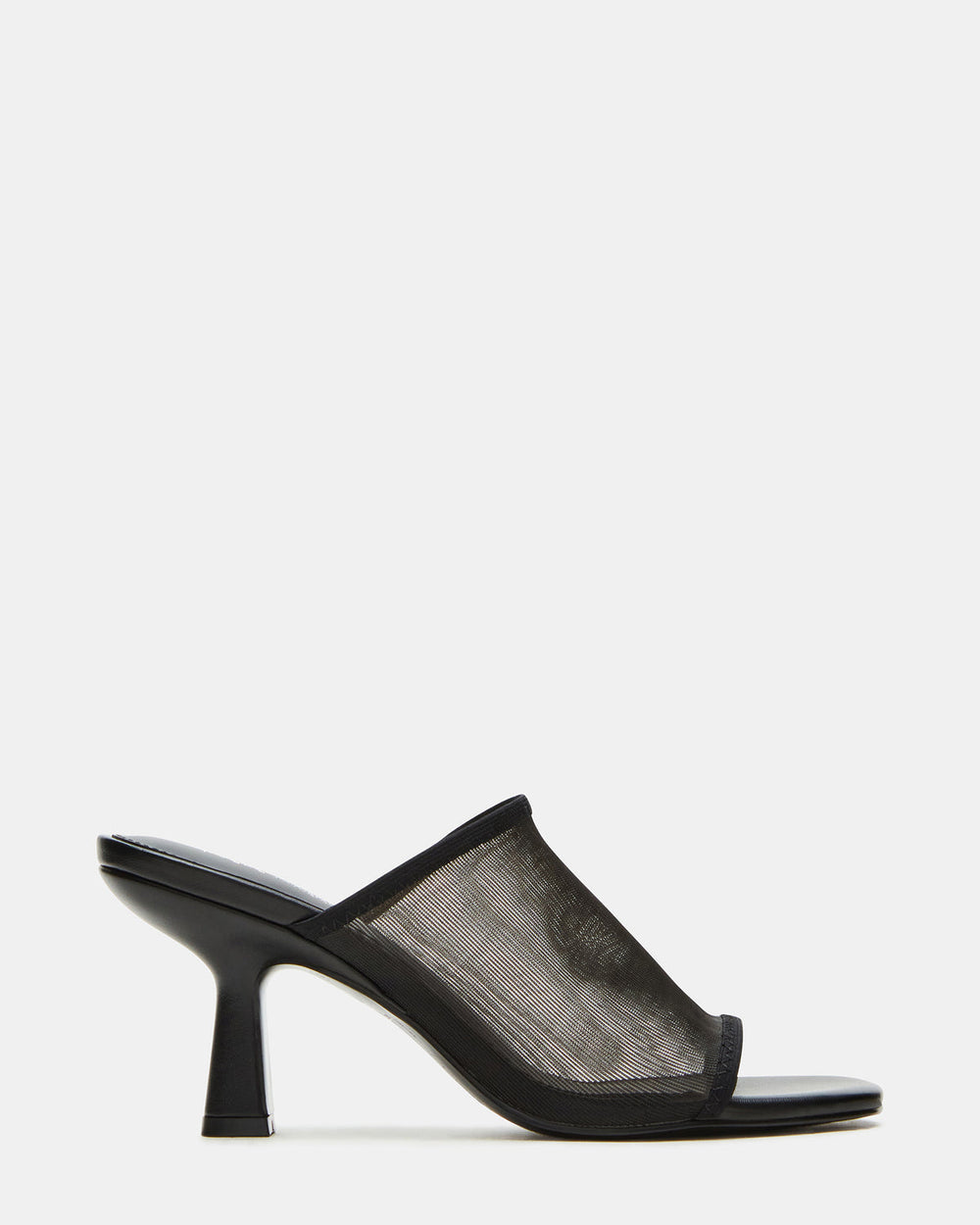 GLEAM Black Women's Square-Toe Mule Heel