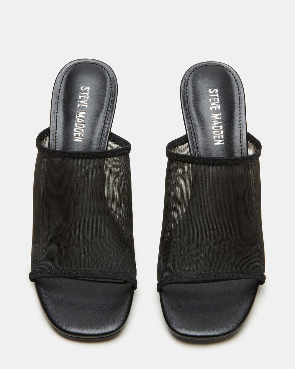 GLEAM Black Women's Square-Toe Mule Heel