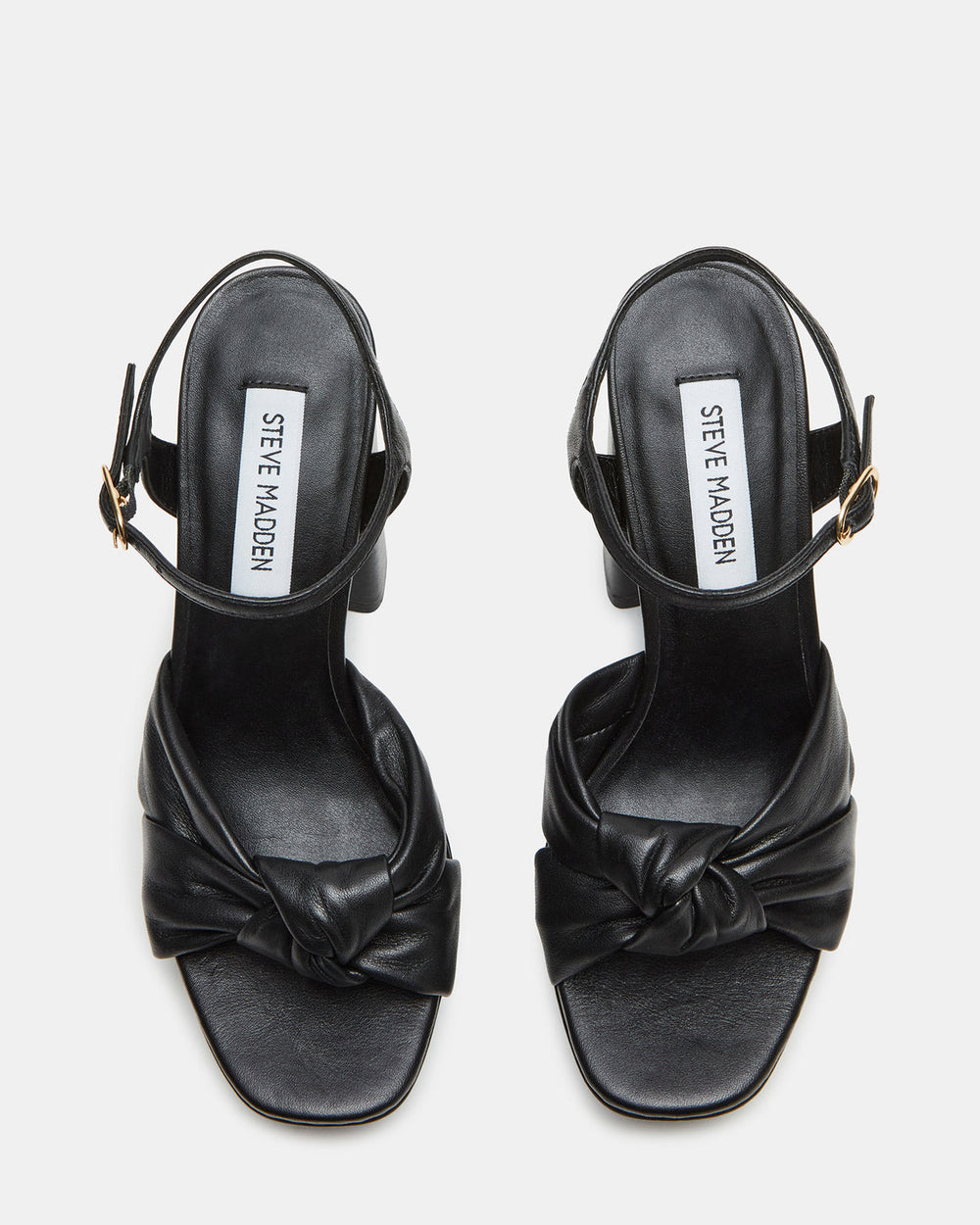 JOYRIDE Black Leather Platform Block Heel | Women's Heels