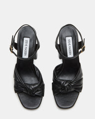 JOYRIDE Black Leather Platform Block Heel | Women's Heels