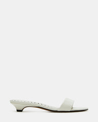 BERRY White Women's Mule Kitten Heel