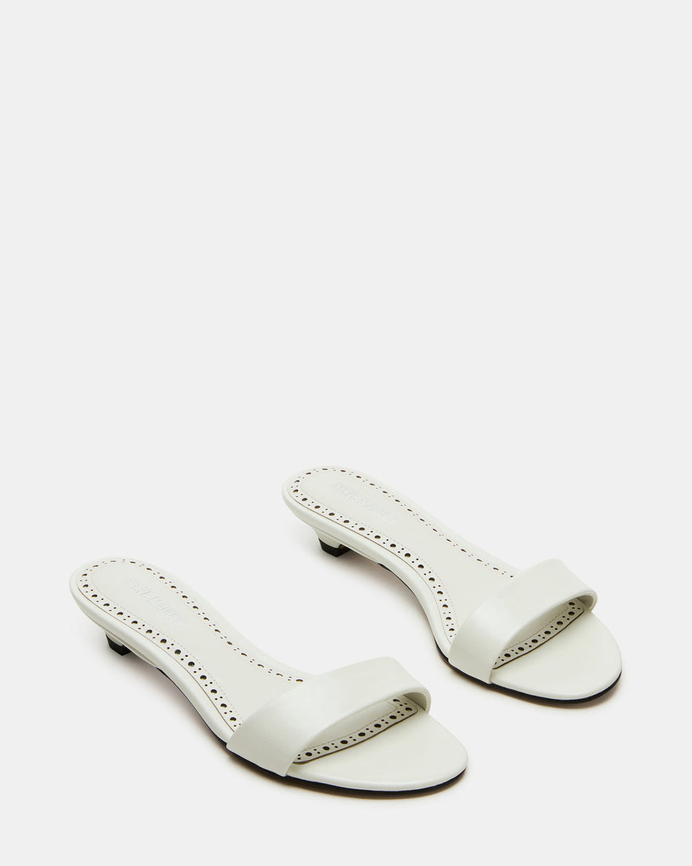 BERRY White Women's Mule Kitten Heel