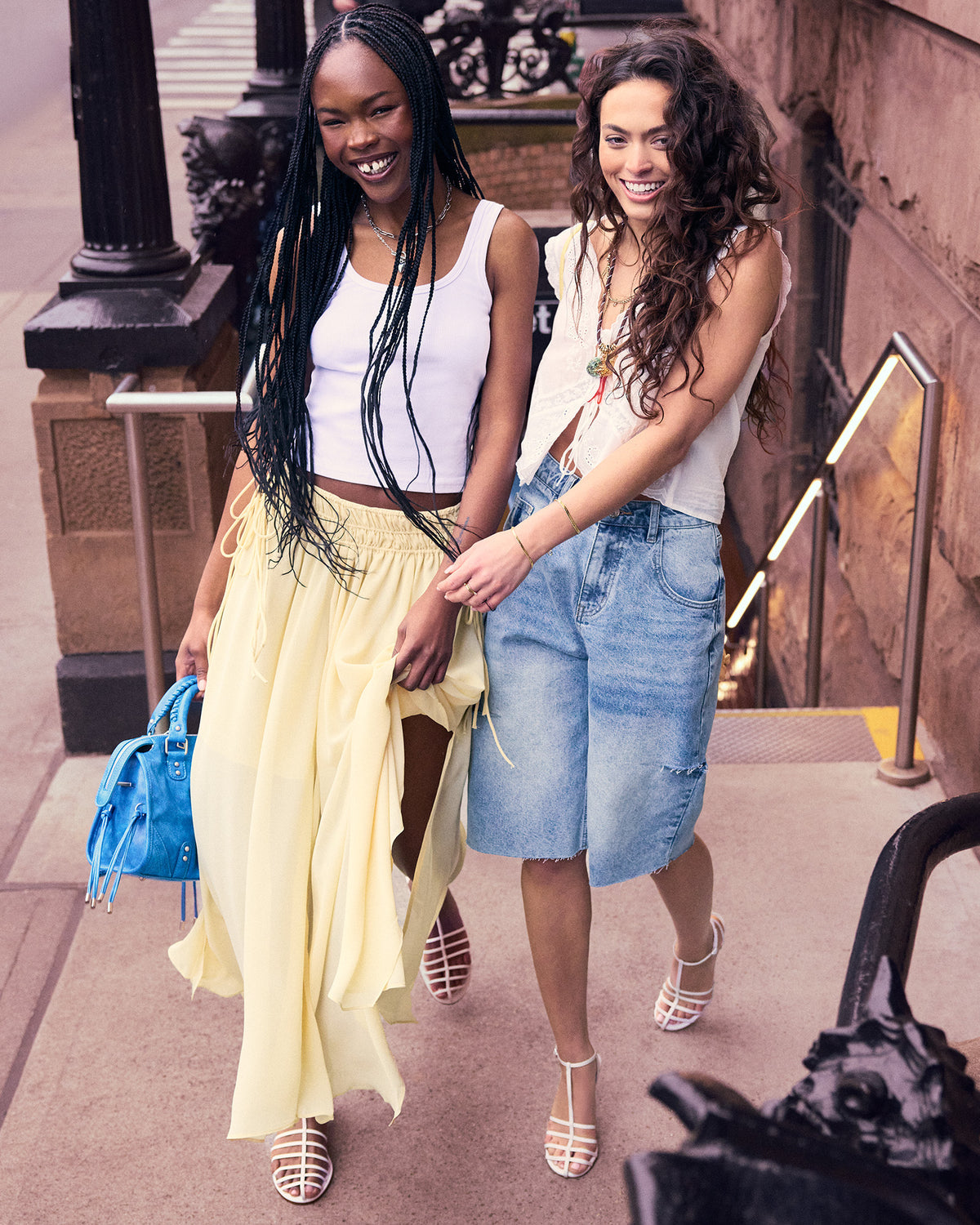 TILDAH White Leather Strappy Rounded Toe Women's Heel