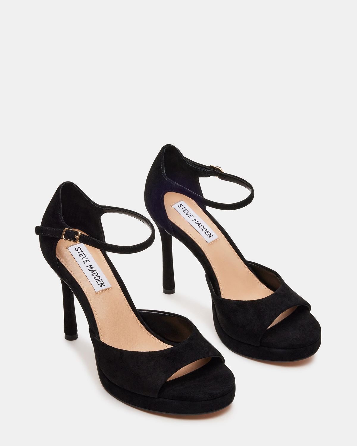 ESTER Black Suede Strappy Heel | Women's Heels