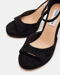 ESTER Black Suede Strappy Heel | Women's Heels