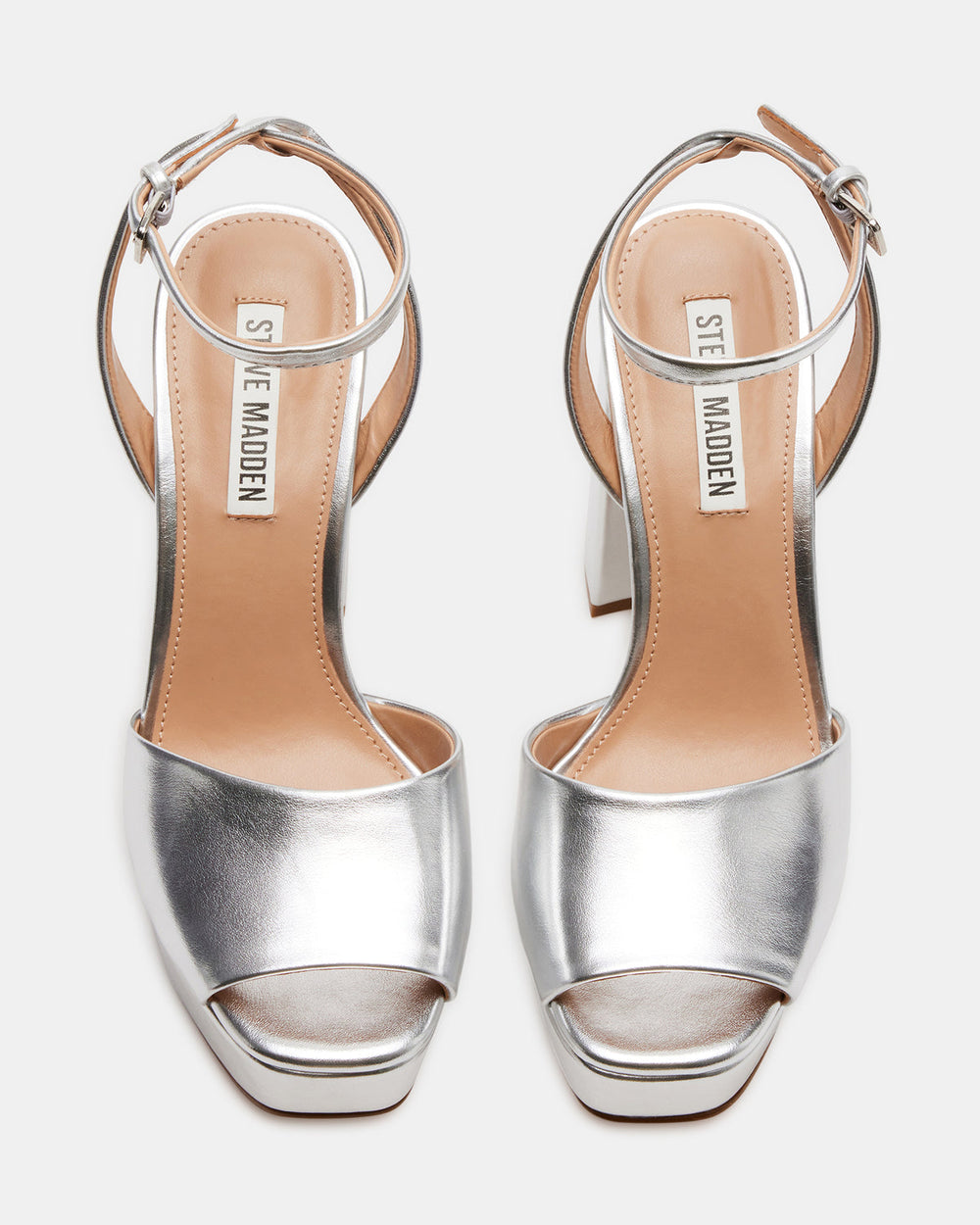 LOURDES Silver Metallic Platform Heel | Women's Heels