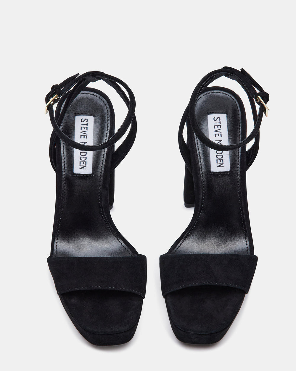 LESSA Black Suede Platform Block Heel | Women's Heels