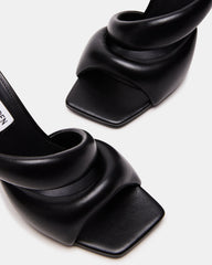 KLOSS Black Tubular Square Toe Mule | Women's Heels