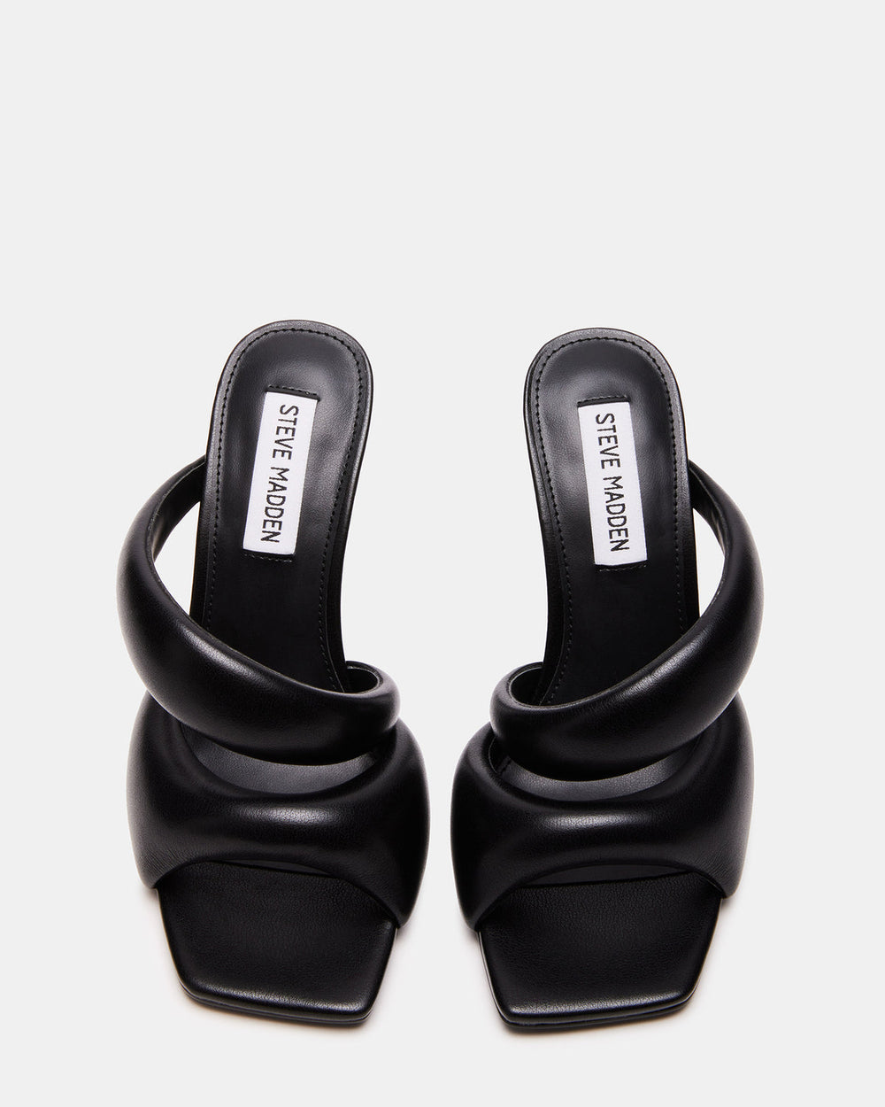 KLOSS Black Tubular Square Toe Mule | Women's Heels
