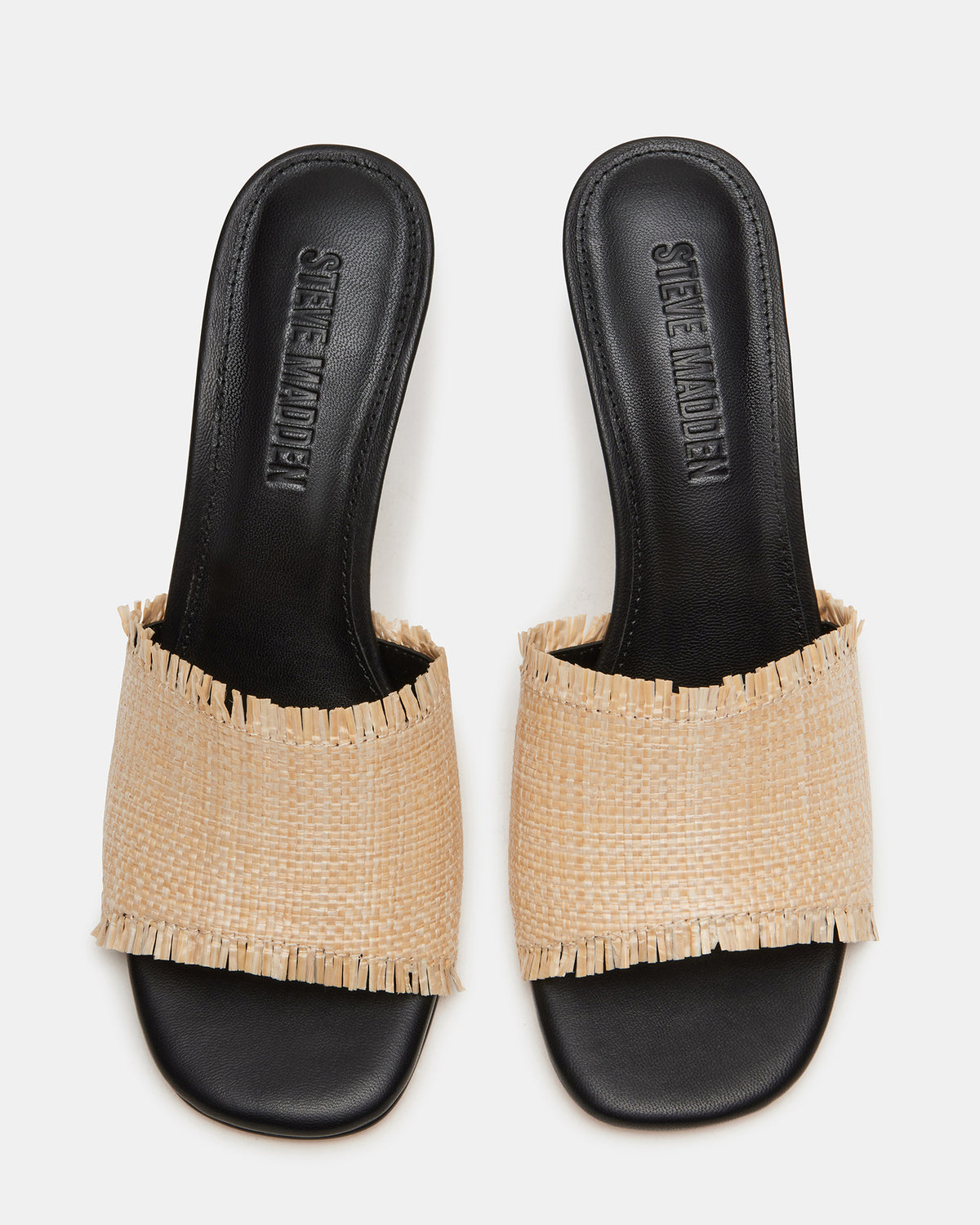 CRESCENT Raffia Square Toe Mule Heel | Women's Heels