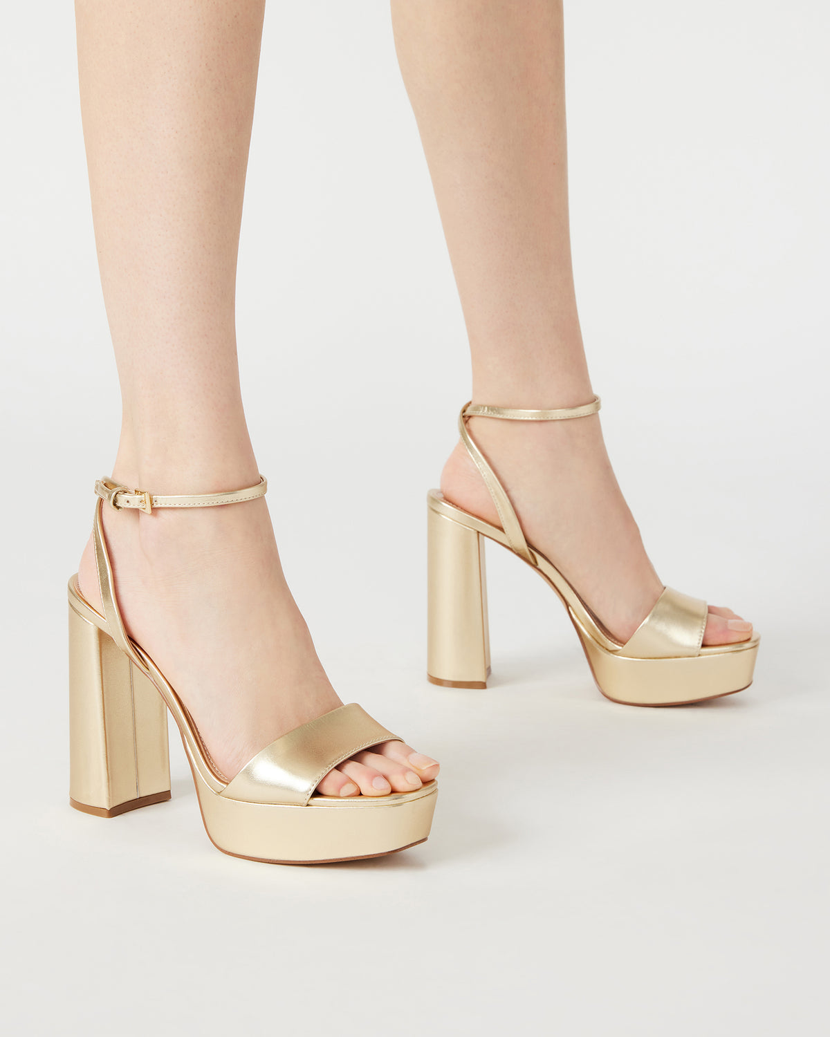 LESSA Bone Patent Platform Block Heel | Women's Heels