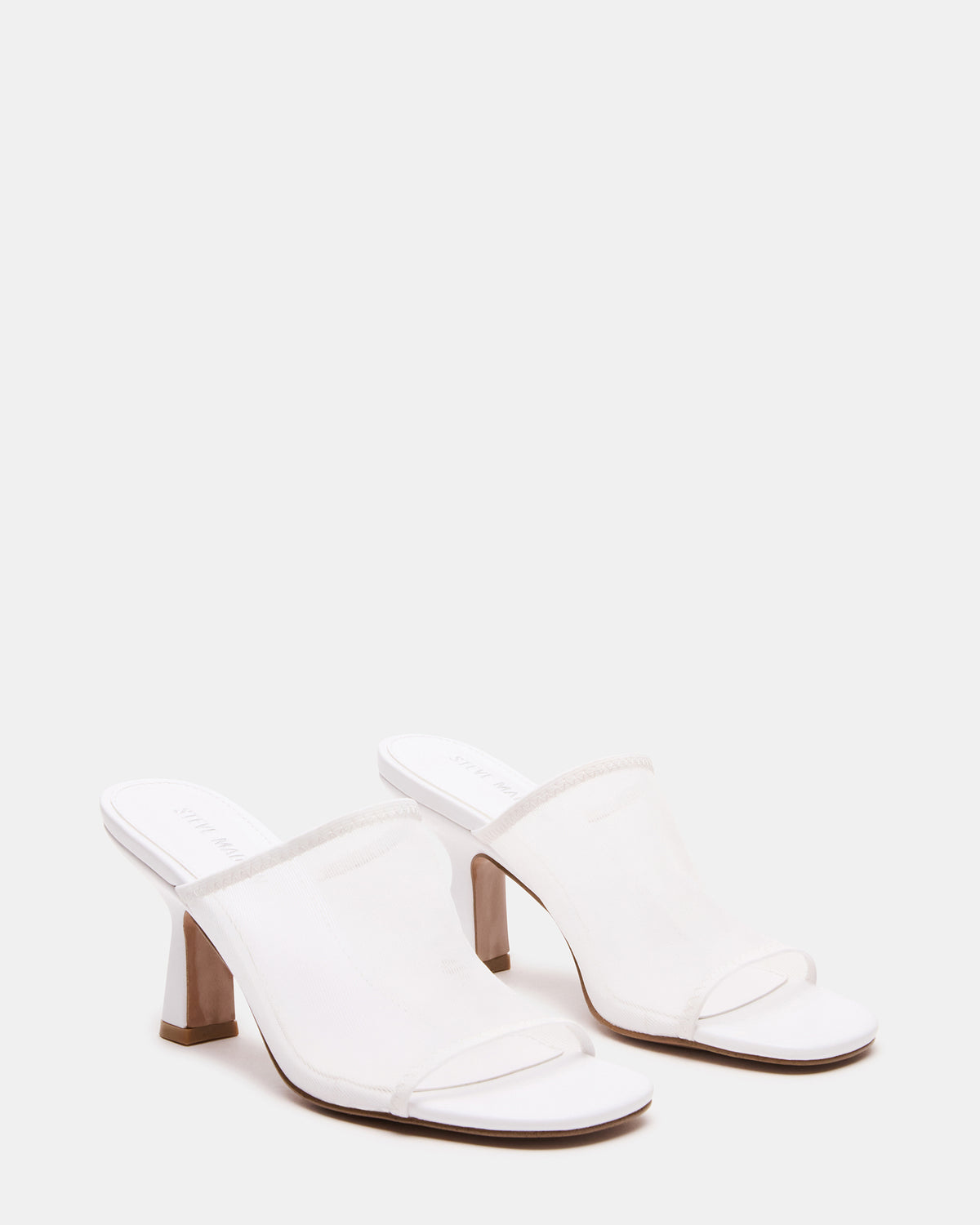 GLEAM White Women's Square-Toe Mule Heel